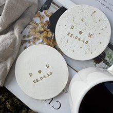 Load image into Gallery viewer, Personalised Clay Initial Coaster