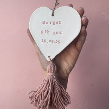 Load image into Gallery viewer, Tassel Heart Baby Keepsake