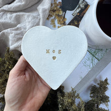 Load image into Gallery viewer, Personalised Heart Clay Name Coaster