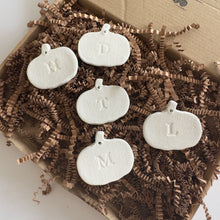 Load image into Gallery viewer, Mini Halloween Pumpkin Initial Decorations Pack of 5