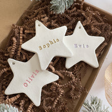 Load image into Gallery viewer, Personalised Star Decoration - Colour Options