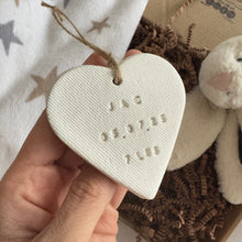 Load image into Gallery viewer, Personalised Clay Baby Heart Keepsake Gift