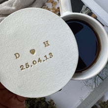 Load image into Gallery viewer, Personalised Clay Initial Coaster