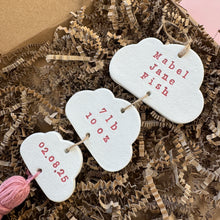 Load image into Gallery viewer, Tassel Three Cloud Baby Keepsake
