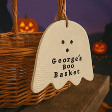 Load image into Gallery viewer, Personalised Halloween Ghost Boo Basket