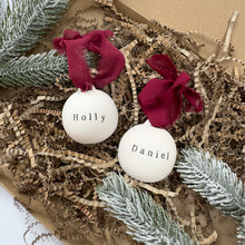 Load image into Gallery viewer, Personalised Ceramic Bauble Decoration