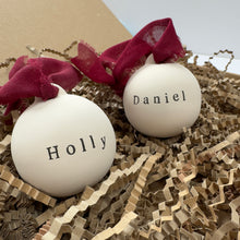Load image into Gallery viewer, Personalised Ceramic Bauble Decoration