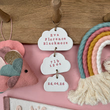 Load image into Gallery viewer, Personalised Clay Baby Cloud set Keepsake