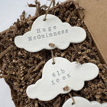 Load image into Gallery viewer, Personalised Clay Baby Cloud set Keepsake