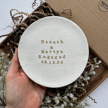 Load image into Gallery viewer, Personalised Large Trinket Engagement Dish