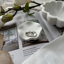 Load image into Gallery viewer, Mini Initial Ruffled Edge Ring Hold Trinket Dish
