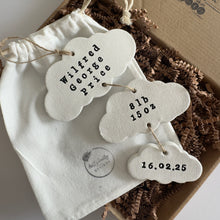 Load image into Gallery viewer, Personalised Baby Clouds Keepsake Decoration