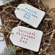 Load image into Gallery viewer, Personalised Christmas Eve Box Tag- Colour Options