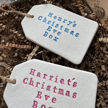 Load image into Gallery viewer, Personalised Christmas Eve Box Tag- Colour Options