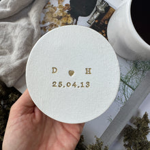 Load image into Gallery viewer, Personalised Clay Initial Coaster