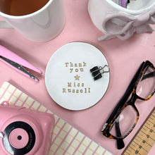 Load image into Gallery viewer, PERSONALISED TEACHER TRINKET DISH GIFT