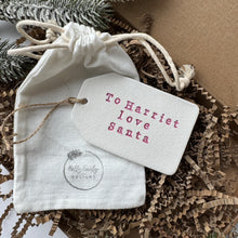 Load image into Gallery viewer, Personalised Christmas Gift Tag from Santa - Colour Options