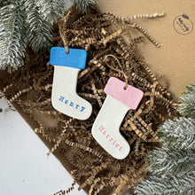 Load image into Gallery viewer, Personalised Stocking Decoration - Colour Options