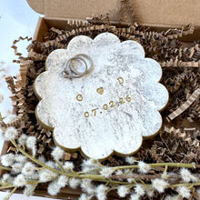 Load image into Gallery viewer, Personalised Clay Marble Effect Jewellery Dish
