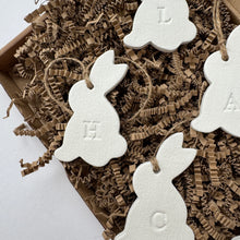 Load image into Gallery viewer, Mini Easter Rabbit Initial Decorations Pack of 5