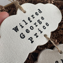 Load image into Gallery viewer, Personalised Baby Clouds Keepsake Decoration