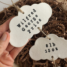 Load image into Gallery viewer, Personalised Baby Clouds Keepsake Decoration