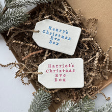 Load image into Gallery viewer, Personalised Christmas Eve Box Tag- Colour Options
