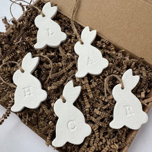 Load image into Gallery viewer, Mini Easter Rabbit Initial Decorations Pack of 5