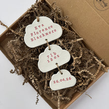 Load image into Gallery viewer, Personalised Clay Baby Cloud set Keepsake