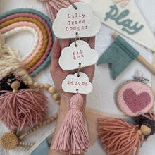 Load image into Gallery viewer, Tassel Three Cloud Baby Keepsake