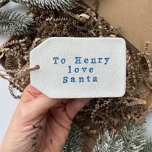 Load image into Gallery viewer, Personalised Christmas Gift Tag from Santa - Colour Options