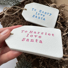 Load image into Gallery viewer, Personalised Christmas Gift Tag from Santa - Colour Options
