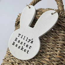 Load image into Gallery viewer, Personalised Rabbit Easter Basket Decoration