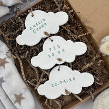 Load image into Gallery viewer, Personalised Clay Baby Cloud set Keepsake