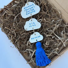 Load image into Gallery viewer, Tassel Three Cloud Baby Keepsake