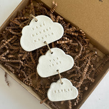 Load image into Gallery viewer, Personalised Clay Baby Cloud set Keepsake