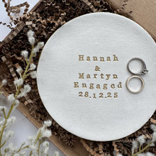 Load image into Gallery viewer, Personalised Large Trinket Engagement Dish
