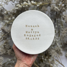 Load image into Gallery viewer, Personalised Large Trinket Engagement Dish
