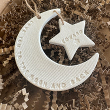Load image into Gallery viewer, Personalised Moon and Stars  Baby Keepsake Gift
