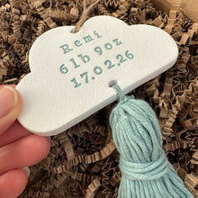 Load image into Gallery viewer, Personalised Baby Cloud Mini Gift with Tassel
