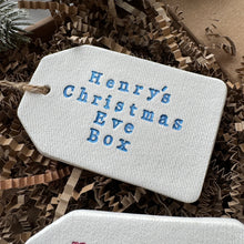 Load image into Gallery viewer, Personalised Christmas Eve Box Tag- Colour Options
