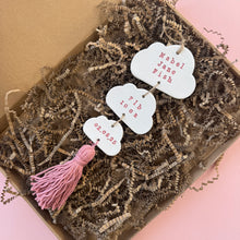 Load image into Gallery viewer, Tassel Three Cloud Baby Keepsake
