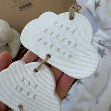Load image into Gallery viewer, Personalised Clay Baby Cloud set Keepsake
