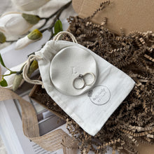 Load image into Gallery viewer, Mini Initial Ruffled Edge Ring Hold Trinket Dish
