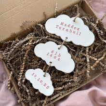 Load image into Gallery viewer, Personalised Clay Baby Cloud set Keepsake
