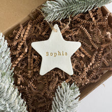Load image into Gallery viewer, Personalised Star Decoration - Colour Options
