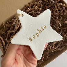 Load image into Gallery viewer, Personalised Star Decoration - Colour Options
