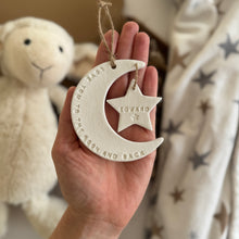Load image into Gallery viewer, Personalised Moon and Stars  Baby Keepsake Gift
