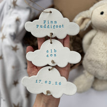 Load image into Gallery viewer, Personalised Clay Baby Cloud set Keepsake
