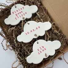 Load image into Gallery viewer, Personalised Clay Baby Cloud set Keepsake
